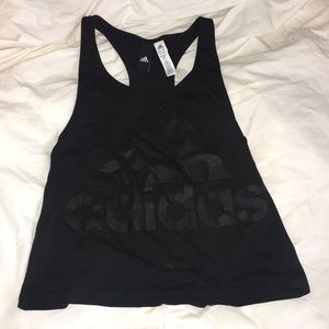 Cropped adidas workout tank top